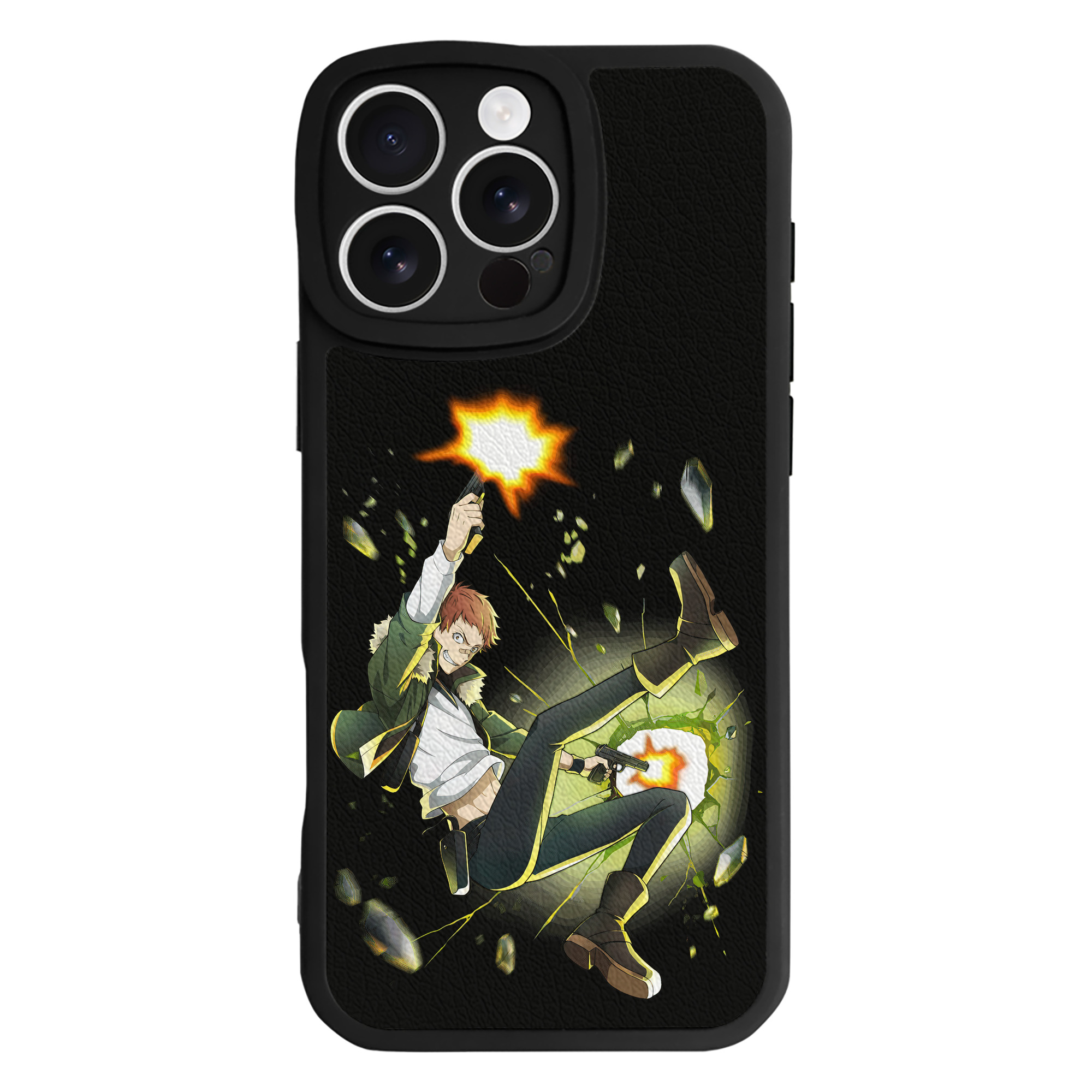 （画像用） 文豪ストレイドッグス Bungo Stray Dogs 【iPhone 16シリーズ対応】シリコンスマホケース（レザー調） 材質：シリコン
